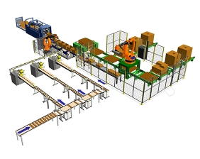 XK automatic robot packaging production line