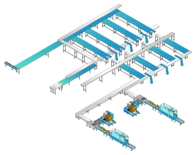XK automatic conveyor flow convergence packaging production line
